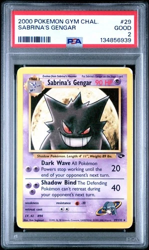 2000 POKEMON GYM CHALLENGE #29 SABRINA'S GENGAR PSA 2