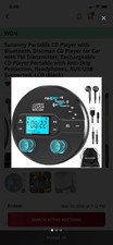 Portable CD Player W/ Bluetooth Discman CD Player Car W/ FM Transmitter