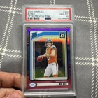 2024 Panini Donruss -  Bo Nix #369(RC) Rookie Optic Preview Pink PSA 10 GEM MINT