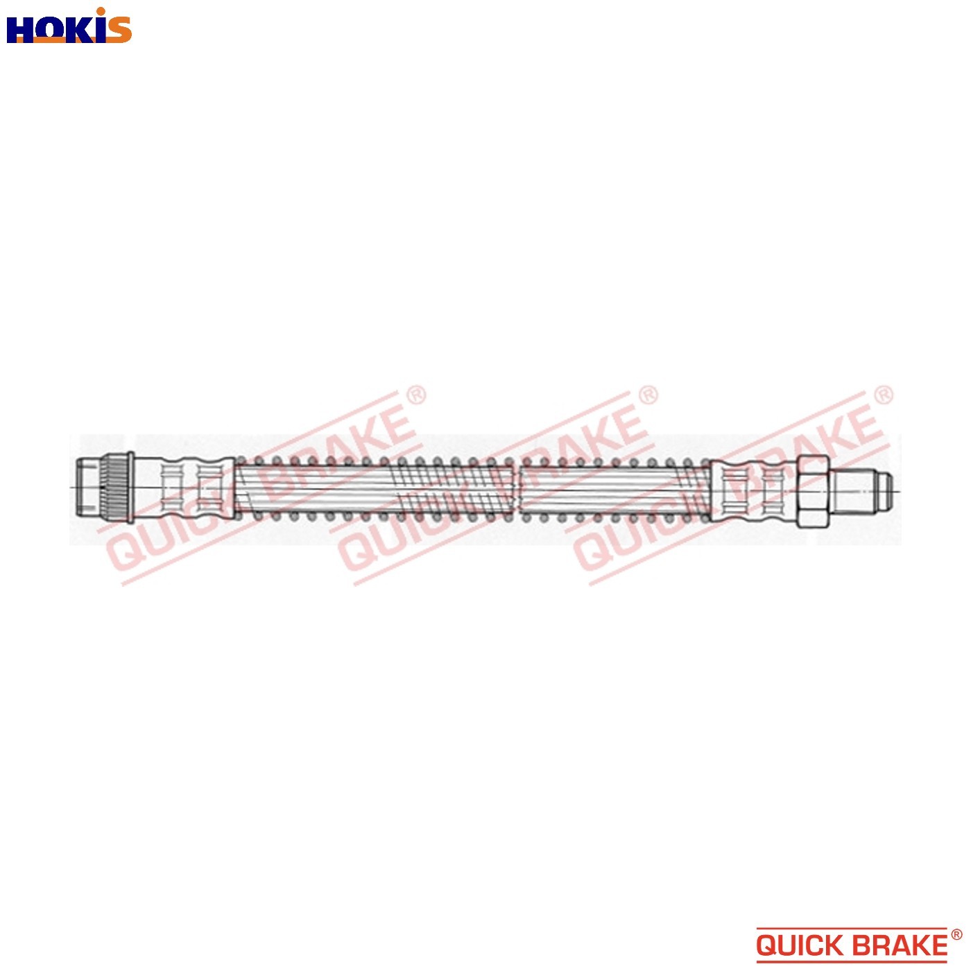 BRAKE HOSE 32.501 FOR PEUGEOT 4HX 2.2L 3FZ 2.2L P8C /PHZ 2.1L P9A 2.1L 4cyl 605