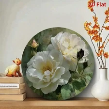 2D Flat Artwork Featuring a Single White Rose in Aluminum Foil, Perfect for Vale