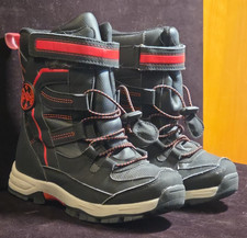 Totes Kids Waterproof Sage Black Red Black Boy's Boots Boy 1 M