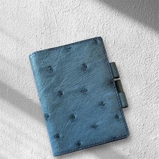 Used HERMES Good Condition Hermes Agenda Mini Ostrich Notebook Cover