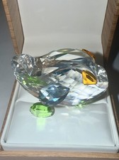 RARE SWAROVSKI Paul The Plane Rolling Wheels Colorful Crystal Figurine 680839