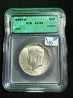 1964 D KENNEDY HALF DOLLAR  ICG AU58 DBL DIE OBV