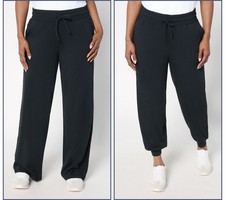 Anybody Petite Cozy Knit 2 Pack Jogger and Full Length Pants Black/Black L Used