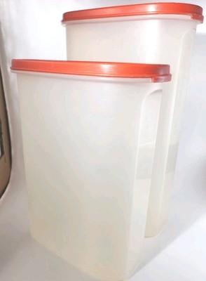 Tupperware Storage Containers (2 ) With Red Lids. 2.3L (9.75 C) +2.9 L (12.25C)