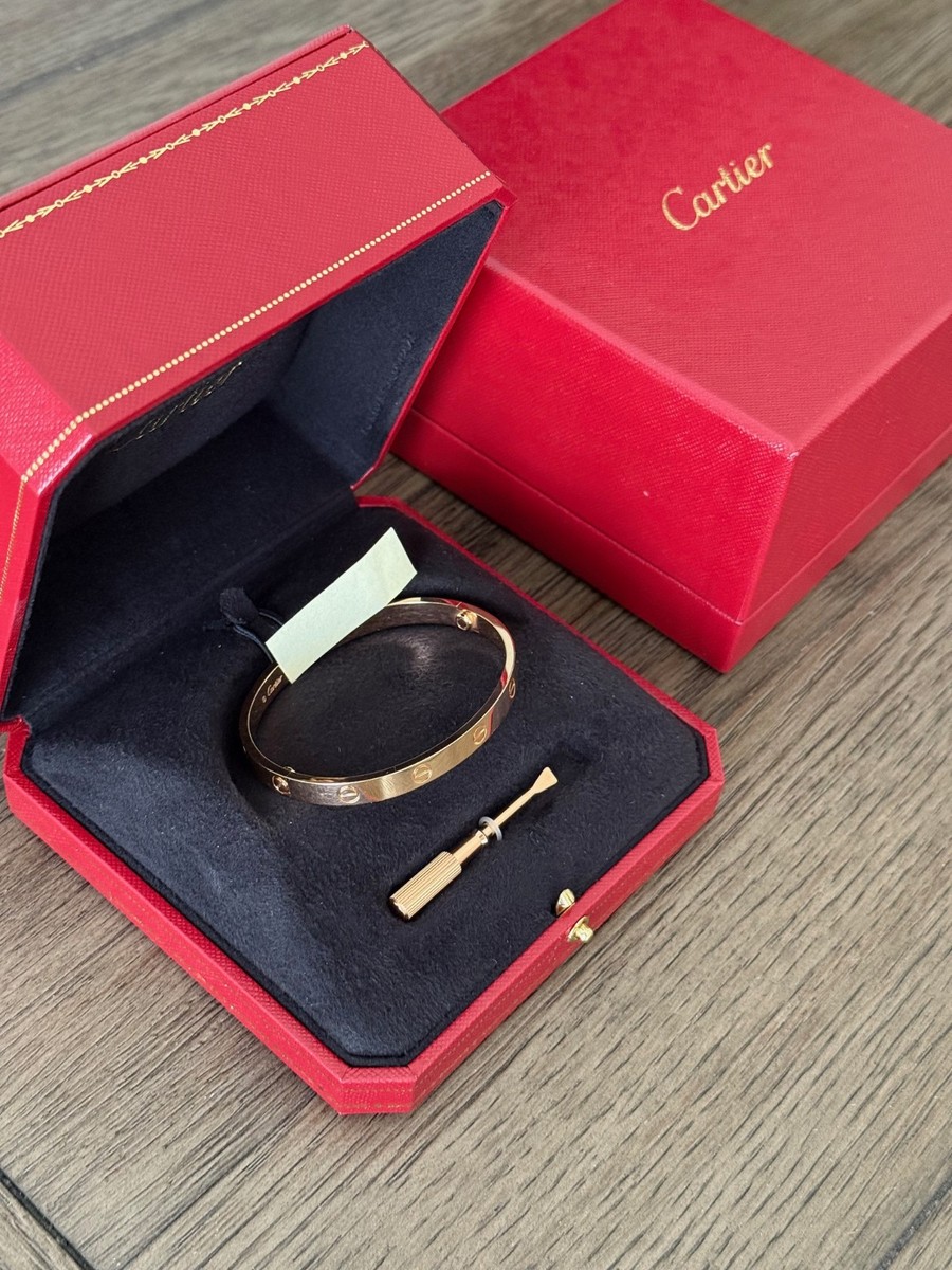 Authentic Cartier Love Bracelet Classic Model 18K Rose Gold Size
