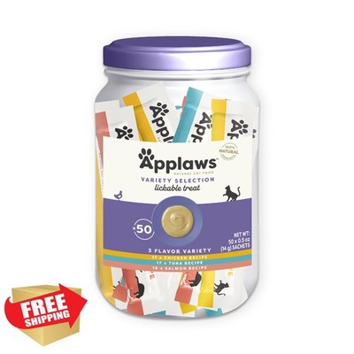 Applaws Lickable Cat Treats Variety 50x0.5oz Chicken Tuna Salmon