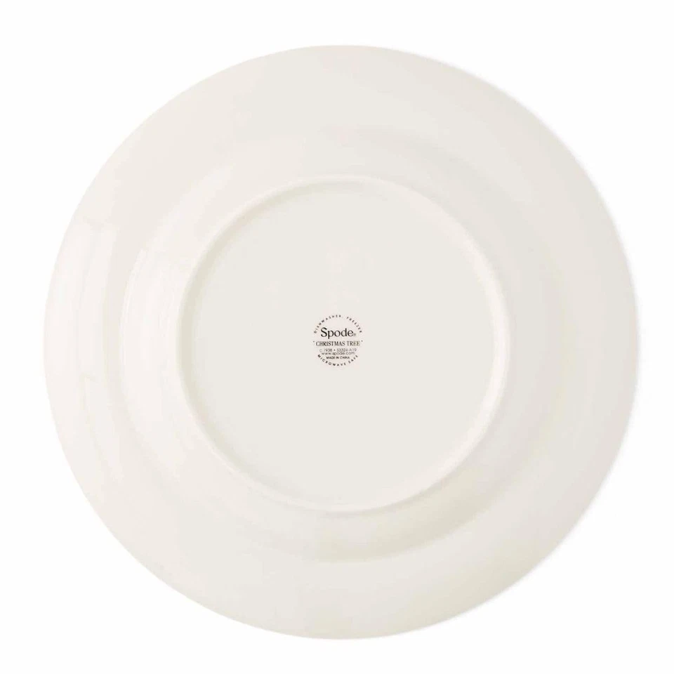 Christmas Tree 10.5" Dinner Plate (Set of 4) - Festive Holiday Stoneware Plat... - Image 4 of 4