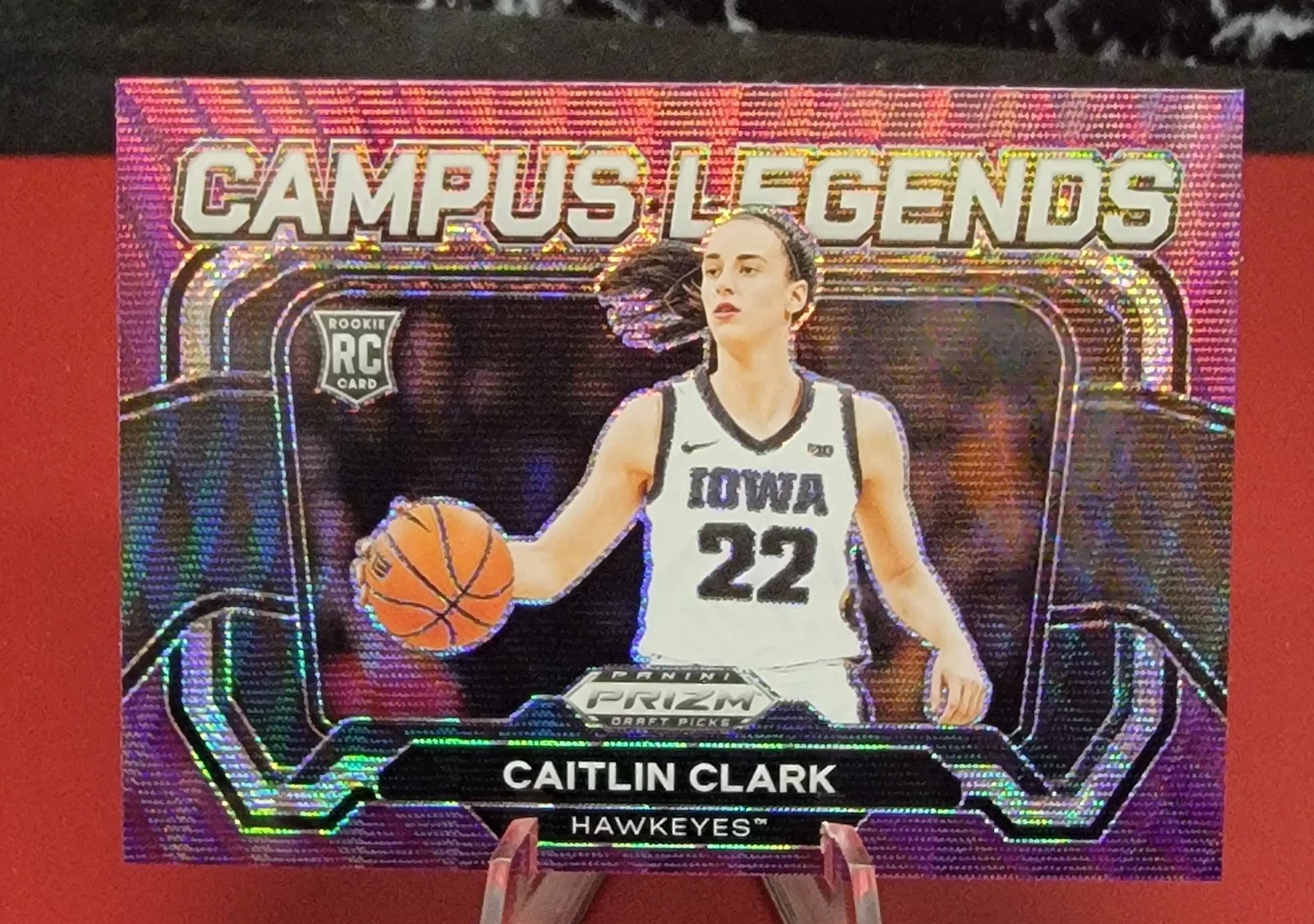 2024 Prizm Draft Picks Campus Legends Purple Wave Caitlin Clark +1 Rookie RC 1F