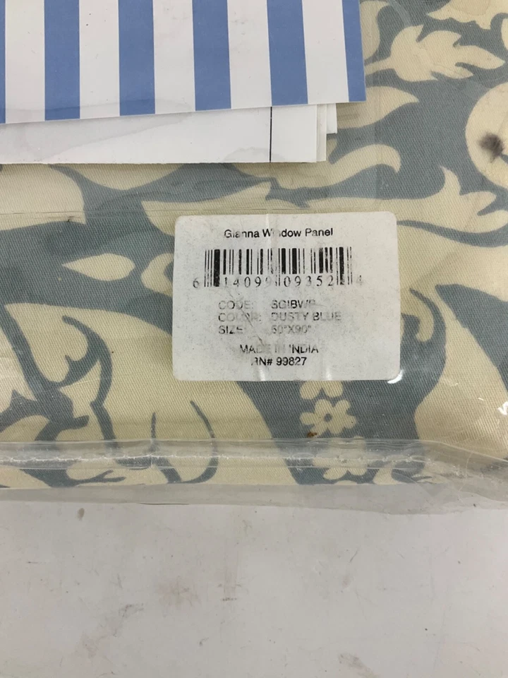 RARO Panel Cortina Pine Cone Hill Gianna 50" x 90" Estampado Paisley Azul Polvoriento NUEVO Foto 2 de 4