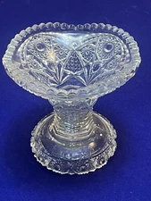 Vintage McKee Concord Pressed Glass Punch Bowl Base Stand 5 3/4”