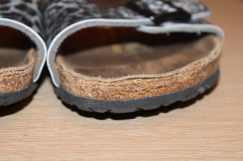 PAPILLIO by BIRKENSTOCK Madrid Black Leopard Slides Sandals Women's US 8 EU 39 - Picture 4 of 19