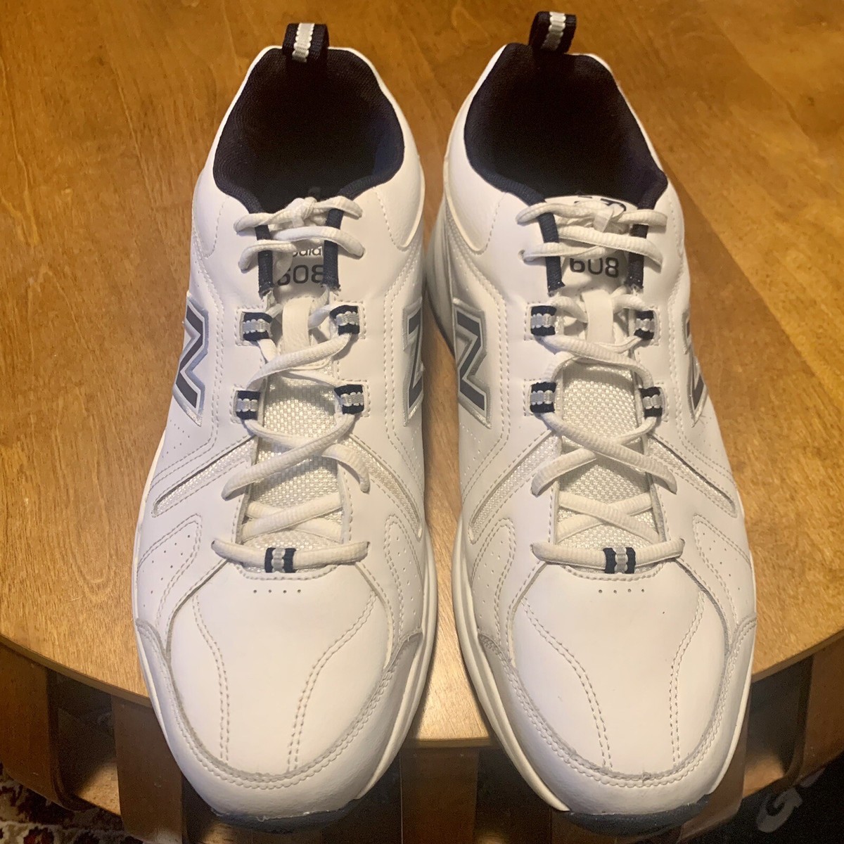 New Balance MX608WN5 Mens White Walking Shoes Size 7.5 EE New IArch Support New Balance 608v5 Shoes Mens Size 8 4E White Leather Walking  main image 4