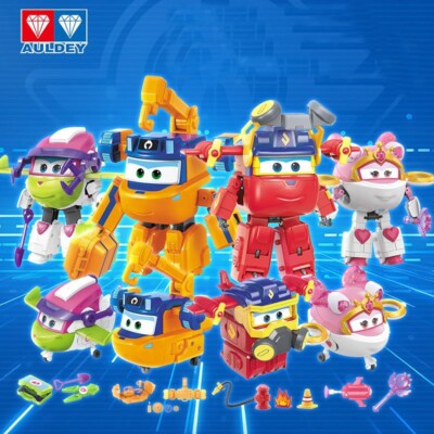 Figurine Mini Robot Transformable Super Wings - Jouet Officiel - Multicolore - Neuf - 2024