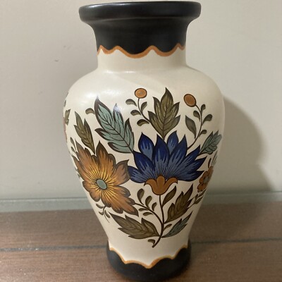 ビンテージgouda pottery Holland flower base Vintage Gouda Plateel FLORA #434 Vase 8 1/2