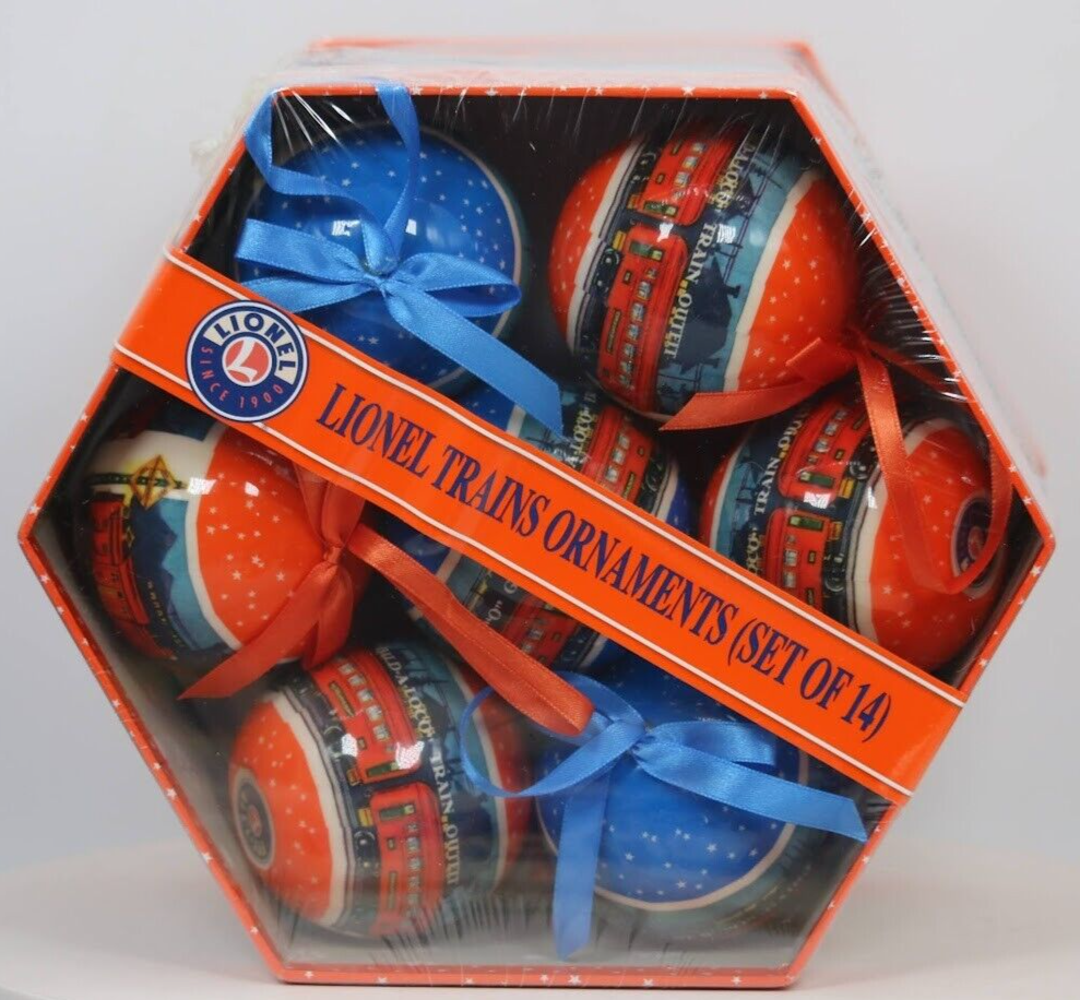 LIONEL TRAINS  CHRISTMAS ORNAMENTS (SET OF 14) NEW IN BOX