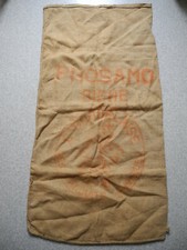 sac toile jute ancien engrais Phosamo old french burlap fertilizer sack pub déco
