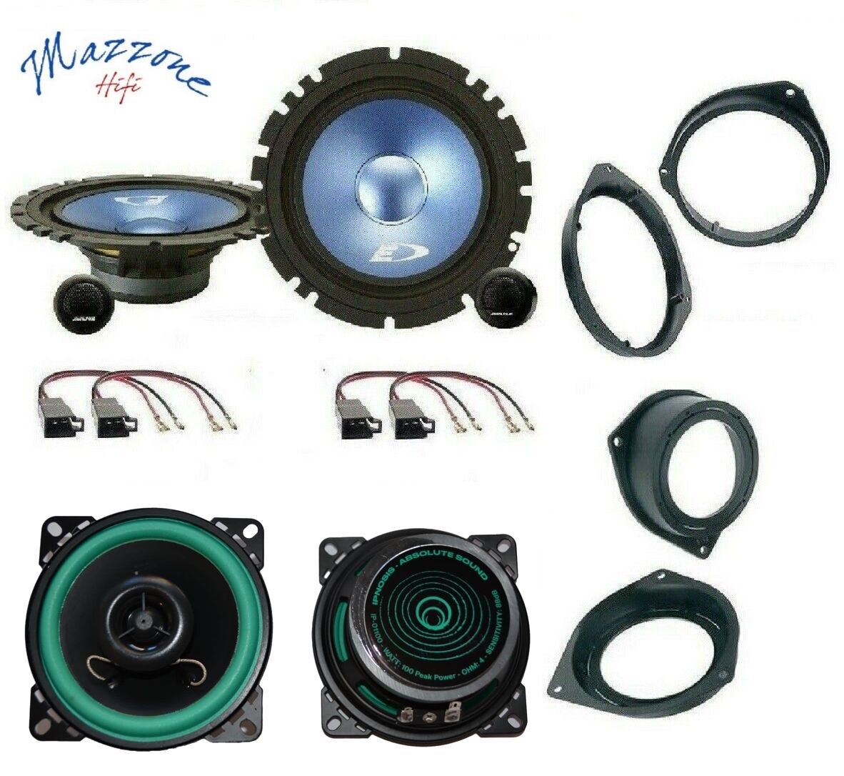 Offerta Kit 6 Casse Alpine SXE-17CS Ipnosis IP-01100 per Fiat 500