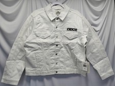 Jordache Vintage Stevie Trucker Jacket White Women's Xl