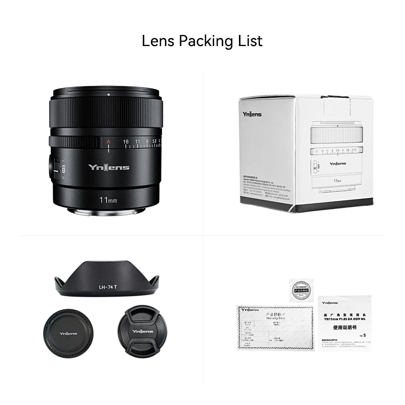YONGNUO YN11mm F1.8S DA DSM WL APS-C AF Auto Focus Lens for Sony E