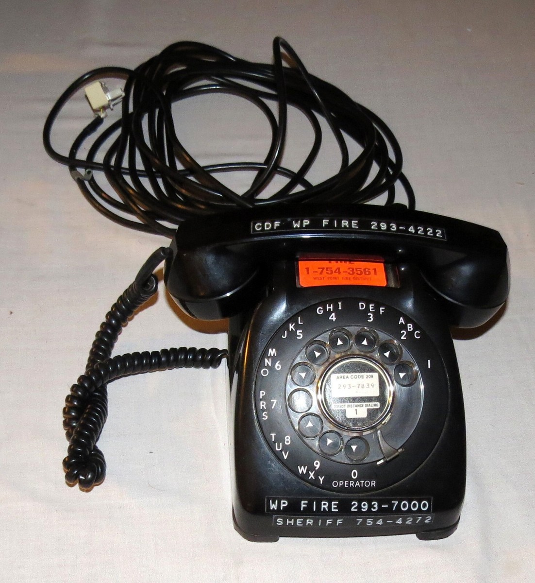 Automatic Electric Black Monophone Rotary Dial NB 802 CXX 4-64-4 