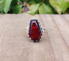 Garnet Gemstone Ring 925 Sterling Silver Wedding Gift Promise Gift Women Gift