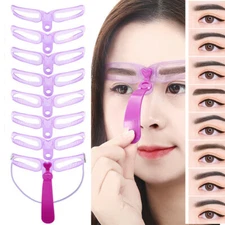 8 Styles Eyebrow Shaping Stencils Grooming Shaper Reusable Template  Makeup Tool