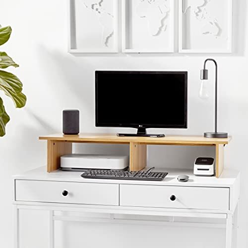Designs2go Tv/monitor Riser For Tvs Up To 46 Inches Light Oak