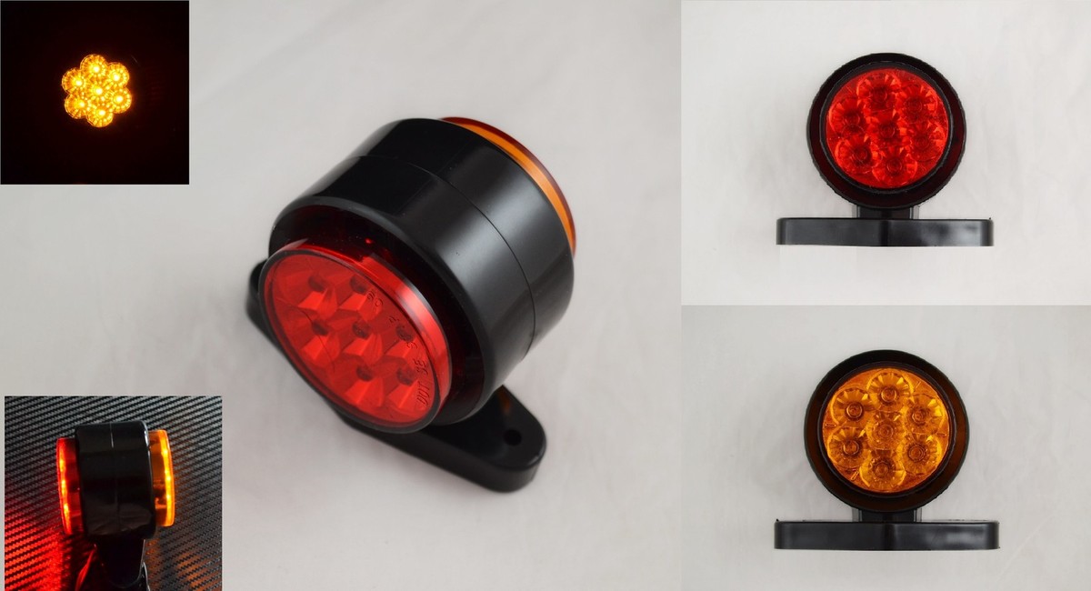 3 inch Double Face LED Pedestal Fender Light Halo Flash Side Marker Light Turn Signal For Scania Kenworth Truck Trailer 12V 24V - 34 3 inch Double Face LED Pedestal Fender Light Halo Flash Side Marker Light Turn Signal For Scania Kenworth Truck Trailer 12V 24V - 34