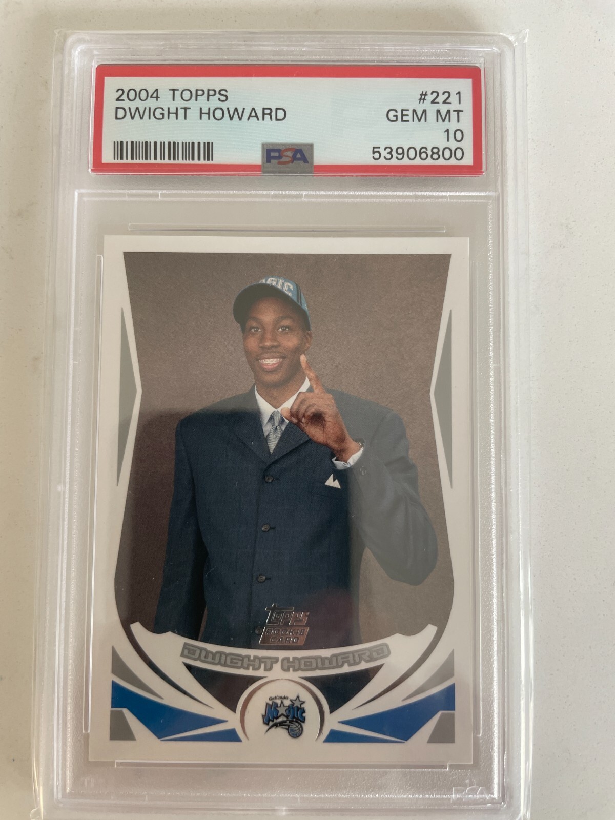 2004-05 Topps Dwight Howard Rookie #221 RC Orlando Magic PSA 10 Gem Mint