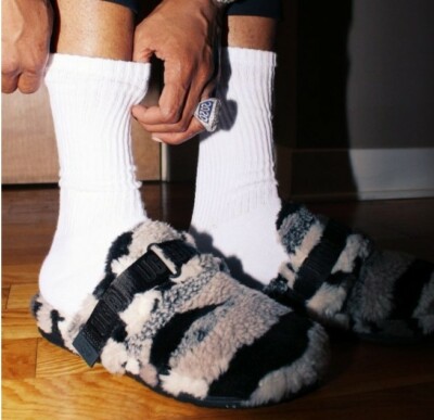 UGG Fluff It Cali Collage 1119111-GREY men's Slippers Grey multi