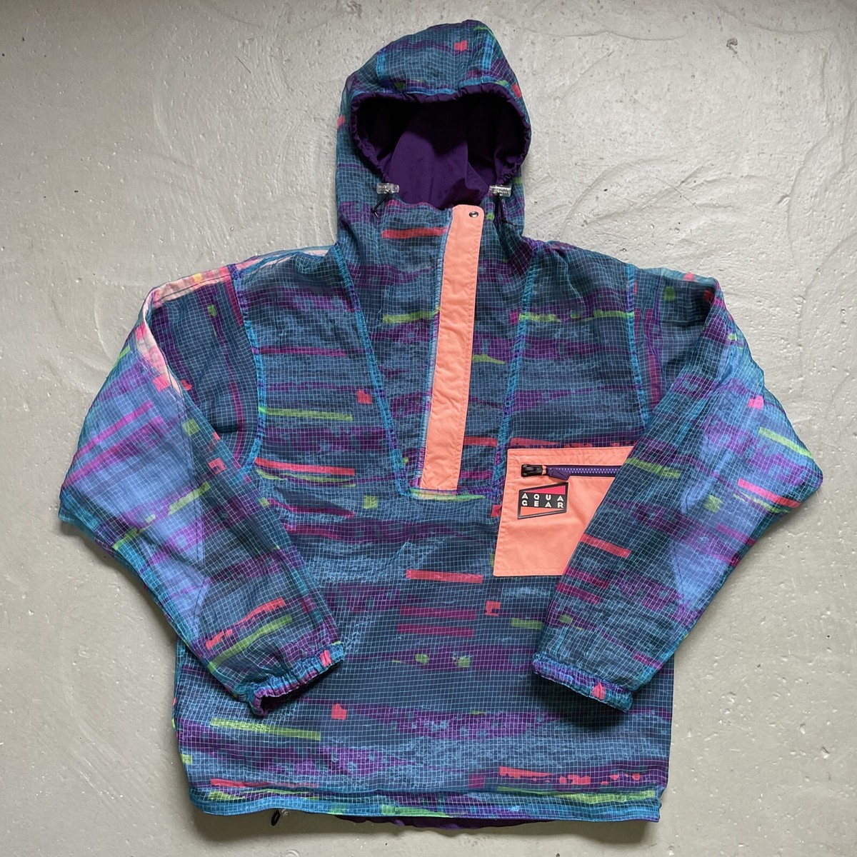 希少 ヴィンテージ Nike Aqua Gear リバーシブルナイロンジャケット Vintage 1990s Nike Aqua Gear Reversible Windbreaker (1991