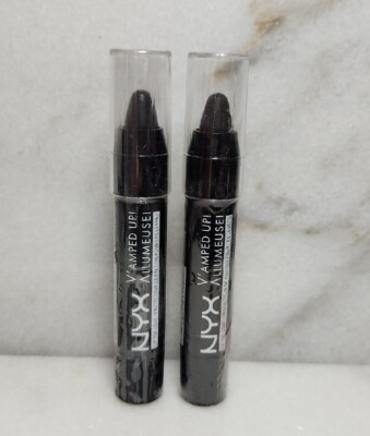 2- NYX V'Amped Up! Lip Top Coat color VUTC01 Black Full Size Sealed