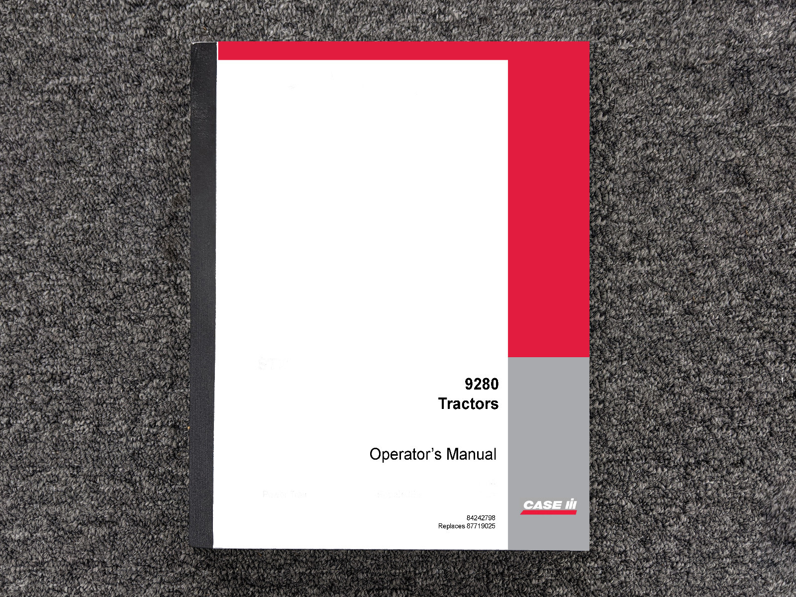 CASE IH TRACTORS 9280 Operator Owner Maintenance Manual | eBay