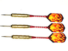 Steel Tip Darts, New 17 Gram Brass, with Aluminum Shafts 3448
