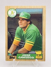 1987 Topps #620 Jose Canseco  A’s Baseball Rookie Cup