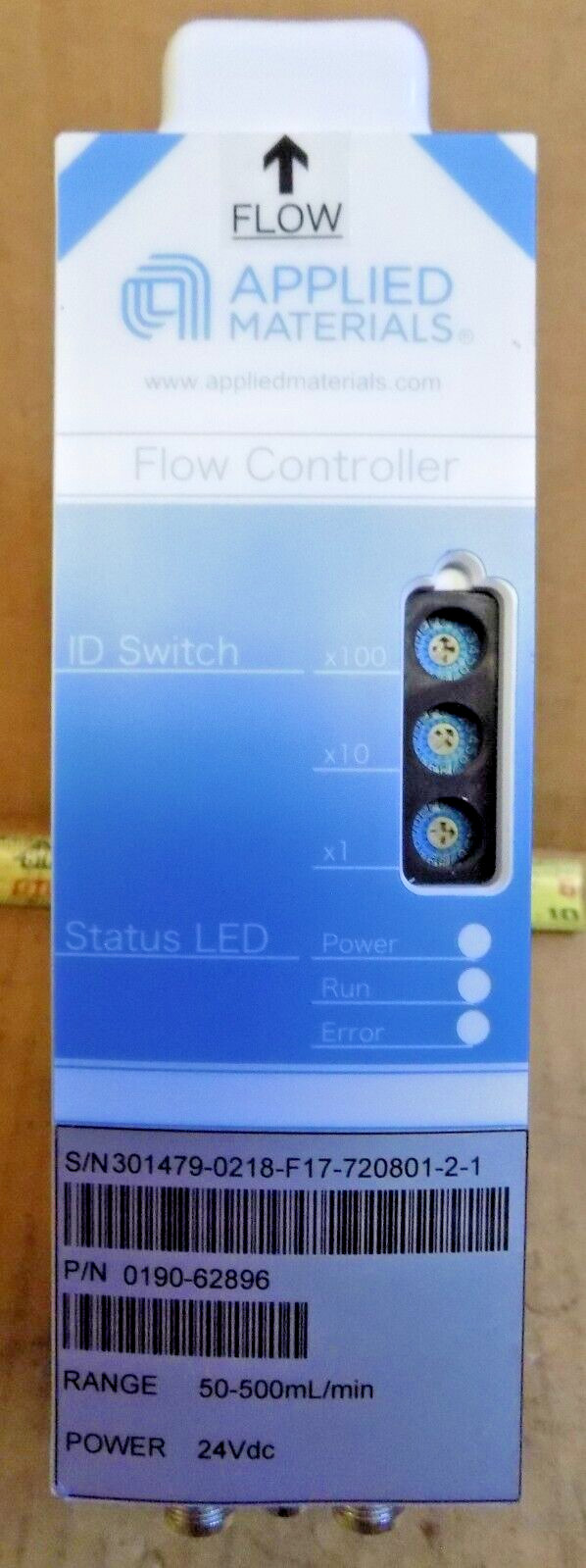 new APPLIED MATERIAL 0190-62896 flow controller 50 - 500 ml/min range