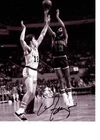 New York Knicks HOF'er Walt Frazier  autographed 8x10 photo vs Celtics