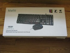 Mafiti RK101-US-ZL Computer Keyboard Mouse Combo Wired RGB Backlit USB Keyboard