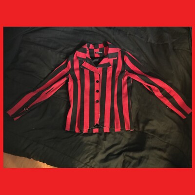 Alice Cooper Style Striped Jacket Paper Doll Productions / Clothing Size L