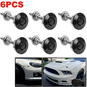 Universal Motorhauben Pin Lock Kit Edelstahl Auto Motorhauben Pin Lock Motorhauben Schnellverschluss (Schwarz