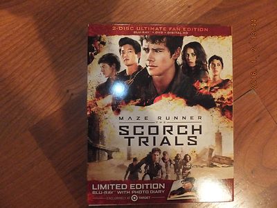 MAZE RUNNER 2015 Bluray Disc,diary case, scorch Trials no digital code ...