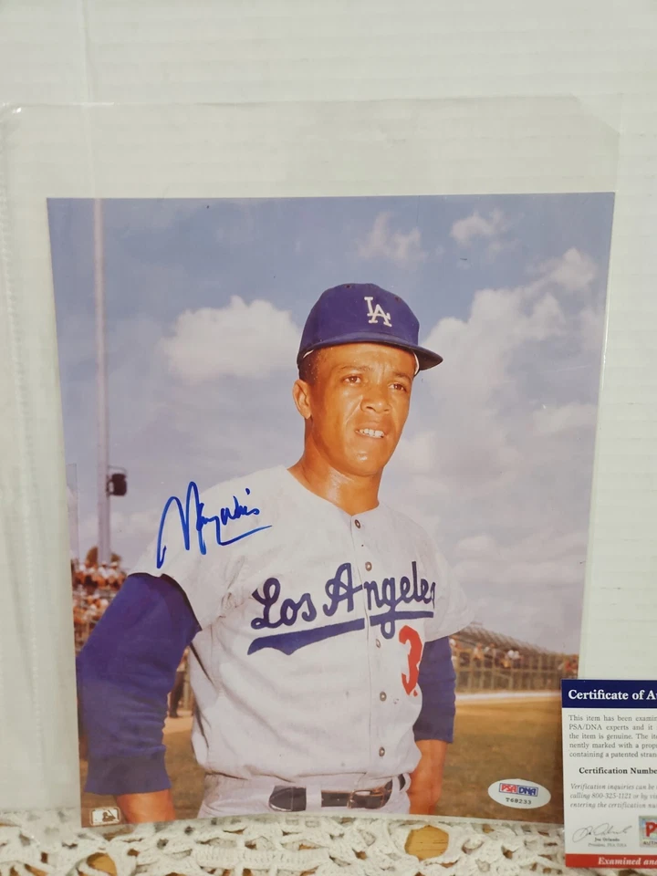 Maury Willis Signed L.A. Dodgers 8x10 Photo Autographed PSA/DNA COA T 68233 -MLB - Image 2 of 4