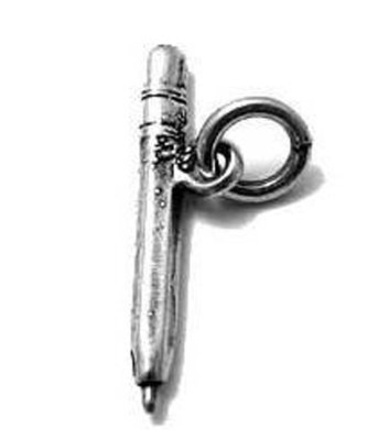 925 Sterling Silver Pen Pencil Charm