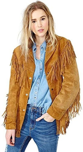Womens Vintage Tan Brown Suede Leather 
