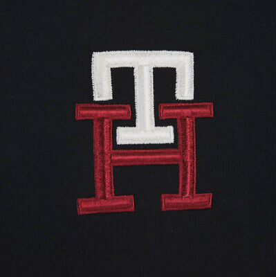 Tommy Hilfiger Men's Hoodie TH Monogram Logo Hooded Top in Navy Desert Blue  | eBay
