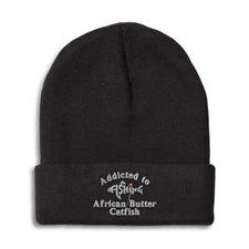 Beanies for Men Addicted to Fishing African Butter Catfish Acrylic Skull Cap