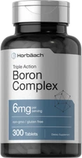 Triple Boron Complex 6 mg Supplement | 300 Tablets | Triple Action | by Horbaach